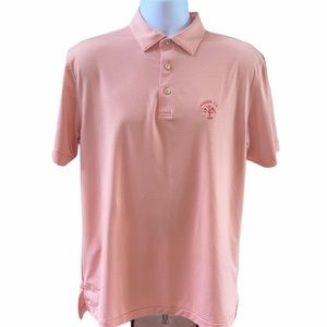 Peter Millar Orange Striped Polo Shirt